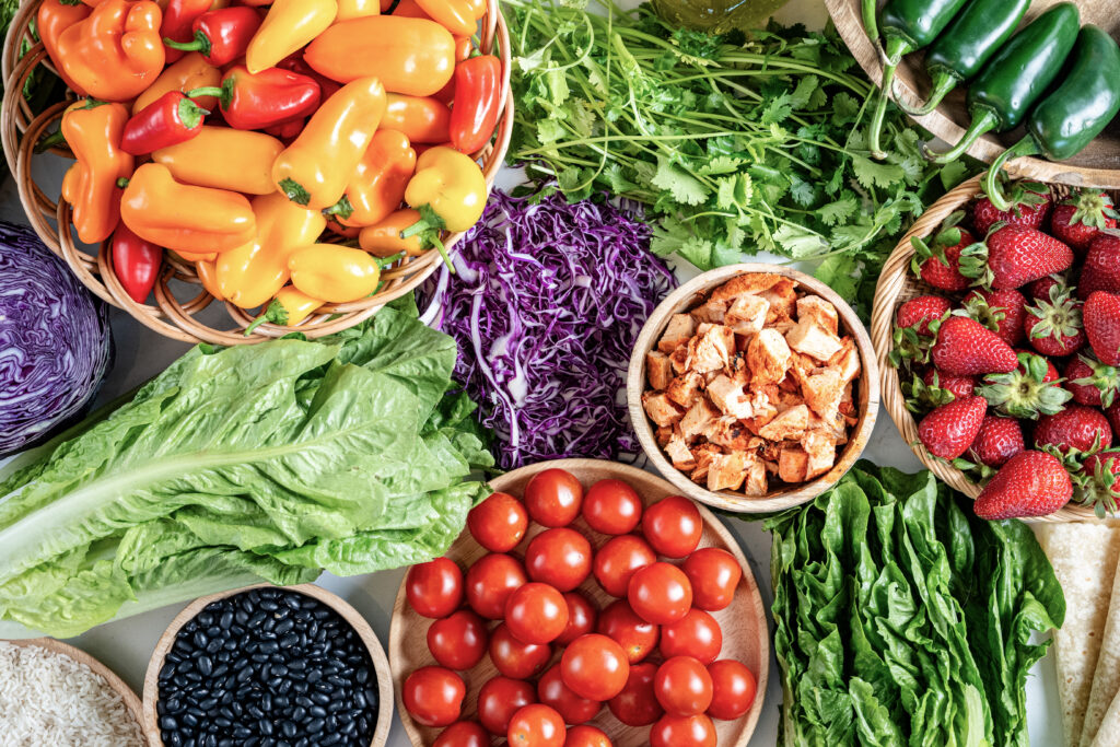 vegetables display